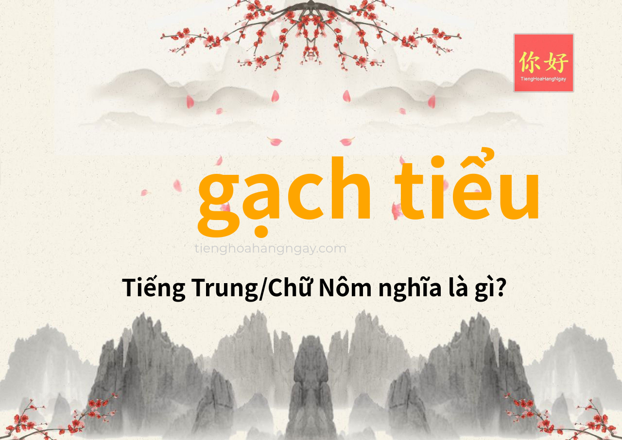 gạch tiểu tiếng Trung là gì?
